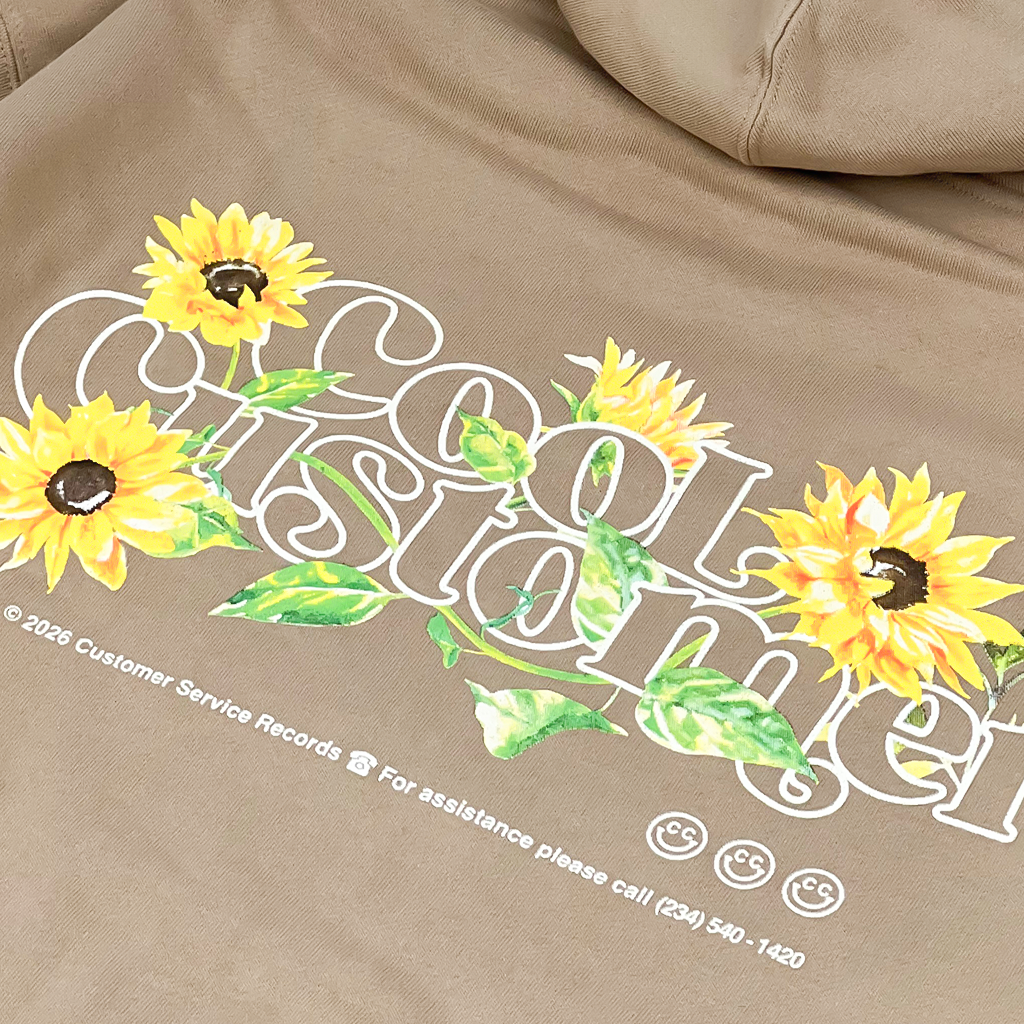 COOL CUSTOMER - Flower Hoodie - Sandstone (limited time pre order)