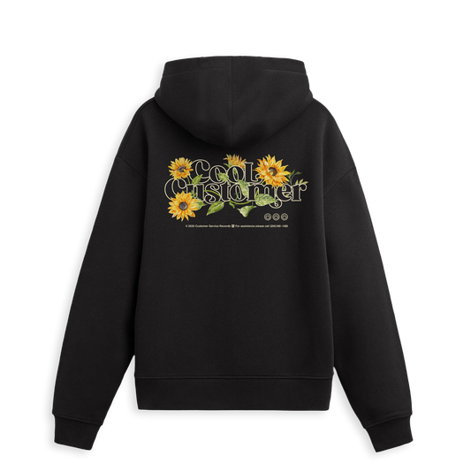 COOL CUSTOMER - Flower Hoodie - Black (limited time pre order)