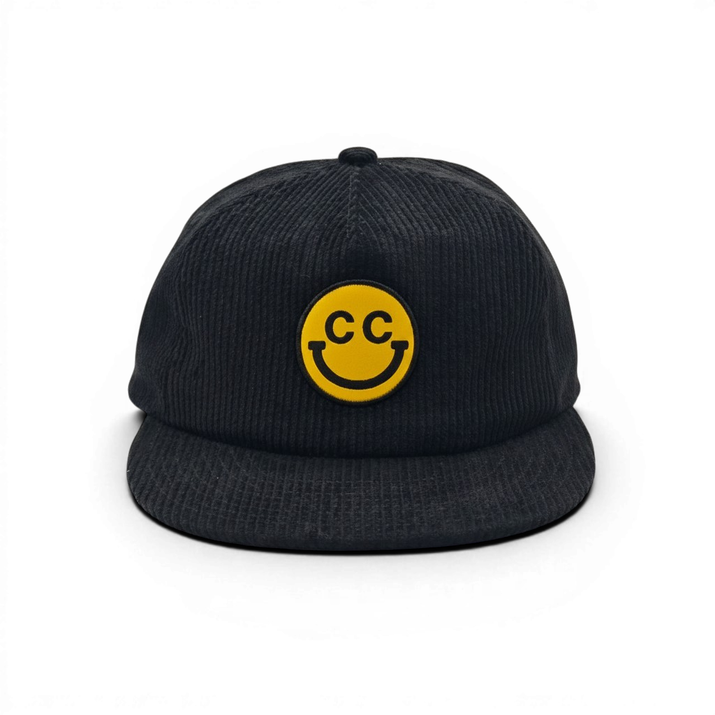 COOL CUSTOMER - CC Smiley Cord Cap - Black (limited time pre order)