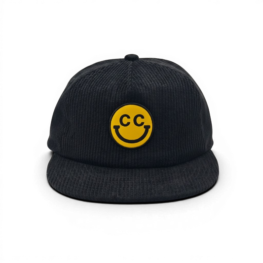 COOL CUSTOMER - CC Smiley Cord Cap - Black (limited time pre order)