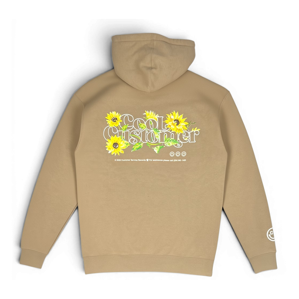 COOL CUSTOMER - Flower Hoodie - Sandstone (limited time pre order)